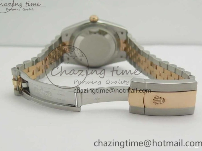 MiroTime 0501 Timeless DateJust 36mm 904 SS RG Wrapped 116231 GMF Gray Diam Dial on SS RG Wrapped Jubilee Bracelet A 3272